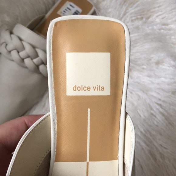 NEW Dolcia Vita Gracen cream braided slides - Picture 5 of 9